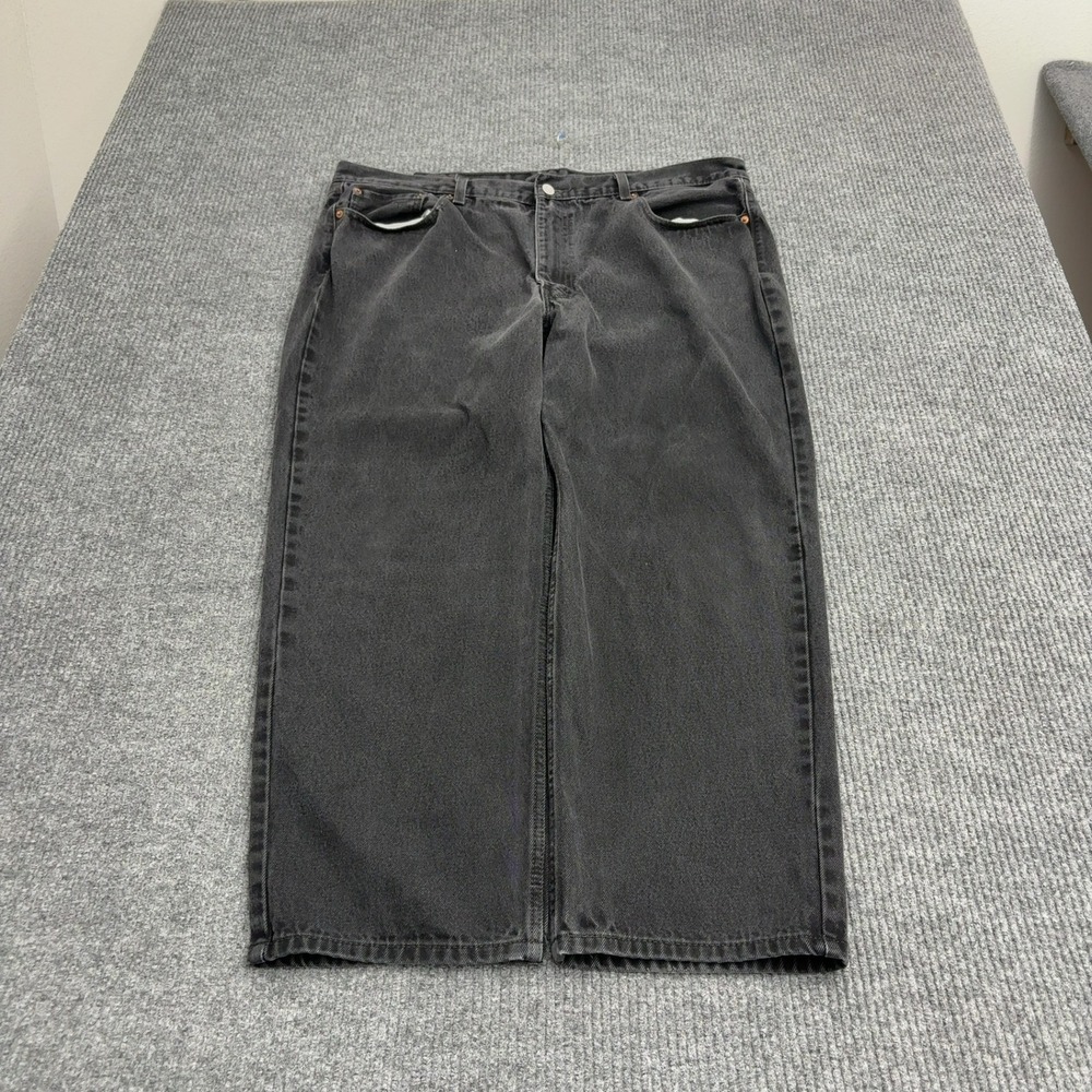 Levi's 550 Jeans Mens 42x28 Black Cotton Relaxed Fit Tapered Leg Streetwear